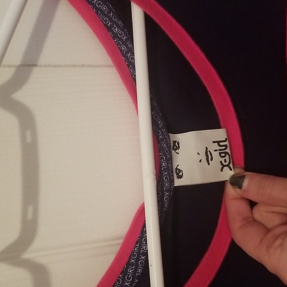 X-Girl 3/4 sleeve pink shirt - Picture 2 of 6